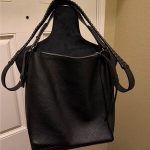 AllSaints Kita Pebbled Leather Crossbody Shoulder Bag.